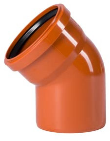 zbs24 KG-Bögen KGB DN110 45° mit Dichtung, Kanal Rohrbogen für den Erdeinbau