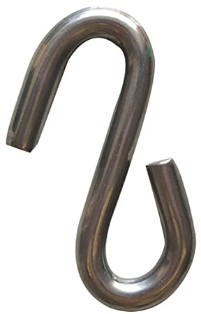 SYDARSYN 10 Stück S Haken Heavy Duty Edelstahl S Shaped Haken für Hängematte Swing Pflanzen Hacken zum Aufhängen von Werkzeugen