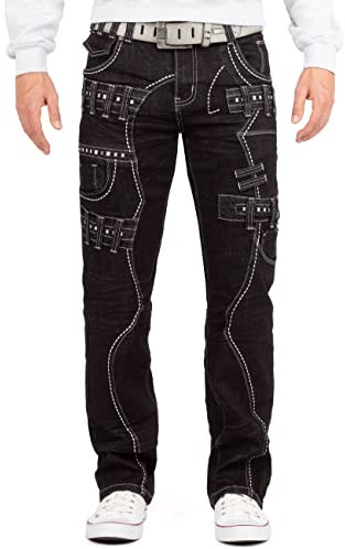 KOSMO LUPO Herren Jeans KM8002-1-bans W38/L34