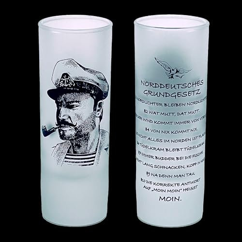3forCologne Schnapsgläser 6,5cl | 6er Set | Skipper | Pinnchen, Shotgläser, Tequila, Vodka, Obstler, Grappa, in einer Geschenkverpackung mit integr. Pinnchen-Träger.| MADE IN GERMANY