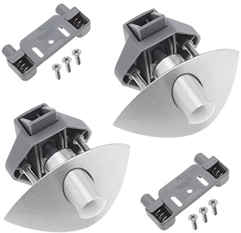 EMSea 2 Stück Halbmond Druckknopf Türfangschloss Druckschlösser für 1,4cm-1,6cm Türdicke Wohnwagen Schranktür Schubladen, Silber