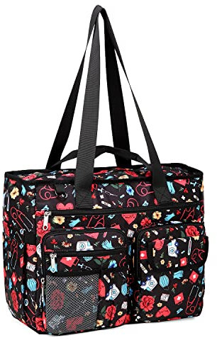Gatycallaty Krankenschwester-Tragetasche für Damen, Erste-Hilfe-Organizer mit mehreren Taschen, Gesundheitswesen, Arbeit, Reisen, Essentials, Stillgeschenk, Krankenschwester (Nurse), Large