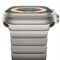 NewWays Correa de metal de 49 mm, 45 mm, 44 mm, correa de repuesto de eslabones de acero inoxidable sólido compatible con iWatch Ultra Series 8/7/6/5/4/3/2/1/SE (2022/2020), titanio