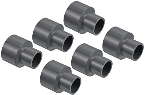 PATIKIL PVC Réducteur Tuyau Raccord 32x20mm, 6 Paquet Droit Couplage Adaptateur Connecteur, Gris