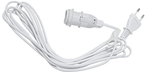 MARELIDA Kabel mit Lampenfassung für Leuchtsterne (Papiersterne, Faltsterne, Fenstersterne) und Hängeartikel - E14 Fassung (ohne Schalter, 3.5)