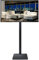 Meuble TV Industriel Meuble TV Noir Échappement à la télévision à haut pivotant for 32 / 49 / 55 / 65 / 70 Écrans plats, les supports de plancher robustes réglables noirs for les bars d'angle des