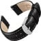 Archer Watch Straps - Uhrenarmbänder mit Schnellverschluss aus Hochwertigem Genarbtem Leder (Schwarz/Naturweißes Garn, 22mm)
