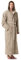 Arus Peignoir de Bain homme, à capuche, extra-Long, en éponge, doux et léger,100% Coton, beige, taille homme: L Long, taille unisexe: L-XL Long
