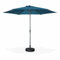Alice's Garden - Parasol droit rond Ø300cm - Touquet Bleu canard - mât central en aluminium orientable et manivelle d'ouverture
