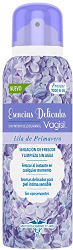 Vagisil Esencias Delicadas, Desodorante Íntimo Femenino En Spray, Higiene Íntima Diaria, Lila de Primavera, 125 ml