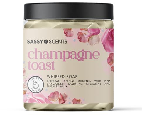 Sassy Scents Champagne Toast Whipped Soap | Cleansing + Nourishing | Gentle For All Skin Types | 115g