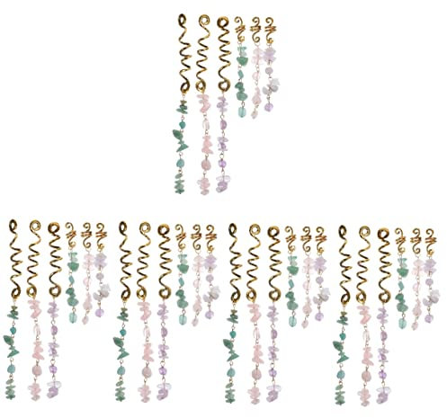 FRCOLOR 30 Stk Geflochtenes Haarseil Goldgeflochtener Haarschmuck Flechten Von Haarschmuck Metallmanschetten Haarschmuck Dread-schmuck Stein Europäisch Und Amerikanisch Fräulein Legierung