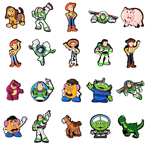 Yumcute Shoe Charms Crocs, 20PCS Croc Accessories Charms, Croc Charms for Kids, Toy Story, Shoe Charms for Toy Story, Shoe Decoration Charms, DIY Crocs Accessories For Boys Girls