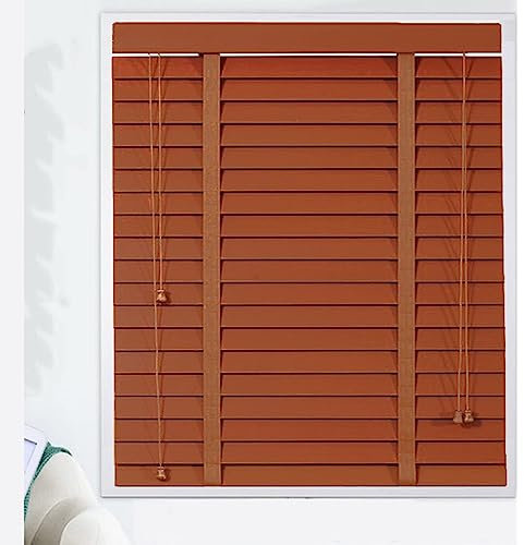 Pealihuy Massivholz-Jalousien, horizontale Holzjalousien, Fensterjalousien, Sichtschutzrollos, wasserdichte/isolierende Jalousien, for den Innen- und Außenbereich (Size : 80x160cm/31.5x63in)