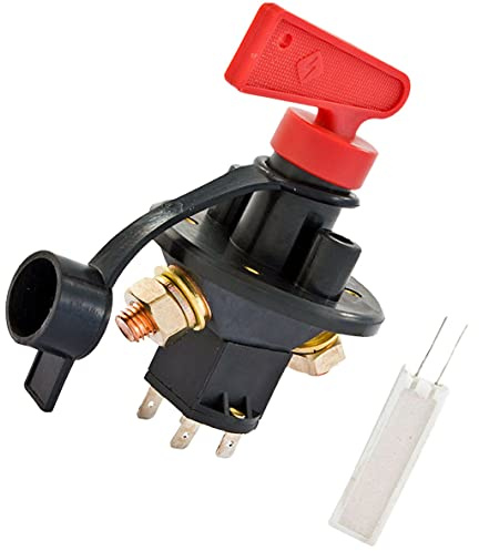 Hduacuge Isolateur de Batterie Accessoires de Course Isolateur de Batterie Principal Coupe-Circuit/Interrupteur Coupe-Circuit FIA Type Kit Voiture Course Rallye