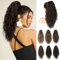 BRIKABIA Ponytail Extension Pferdeschwanzverlängerung Haarteil mit Klammer, Lange, Gewellte, Lockige Pferdeschwanz Haarteil Clip in Haarverlängerung für Frauen, dunkelbraun
