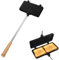 SAVITA Doppel Kucheneisen für Camping mit Langem Griff, Tragbar Lagerfeuer Sandwichmaker Aluminiumlegierung Double Pie Iron Camp Kucheneisen Camping Kochgeschirr für Outdoor Camping Picknick