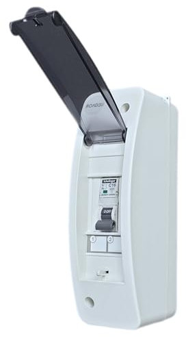 RoadEu - Quadro Elettrico Con Interruttori - distributore di corrente con Interruttore automatico C16A 1P 230V. perfetto per il garage, il capanno o il giardino