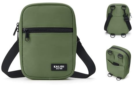 KALIDI Unisex Umhängetasche,Herren & Damen Klein Crossbody Bag Damen Nylon Wasserdichter Herren Schultertasche Handytasche zum Umhängen für Freizeit Reisen Job