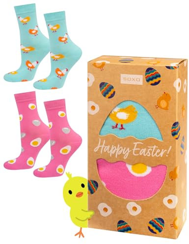 soxo Ostern Geschenke Für Frauen Damen Socken Herren Lustige Geschenk Für Männer 35-40 Easter Damen 2 Paar