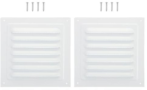PATIKIL 2er Pack 6x6 Aluminium Giebelbelüftung Außenwandabdeckung