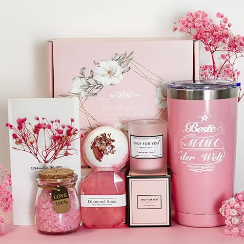 BOKALAKA Geburtstagsgeschenk für Mama Tasse, Muttertagsgeschenk, Mutter Geschenk, Mama Geschenke, Beste Mama der Welt -20oz Edelstahl Kaffeebecher Geschenkbox