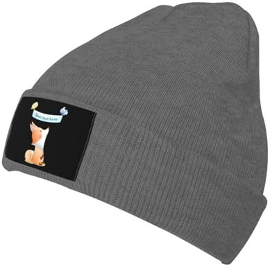 Diari Niedliche kleine Füchse Beanie-Mütze für Herren und Damen, Winter, warm, Strickmütze, weich, gemütlich, Totenkopfmütze, Deep Heather, One size