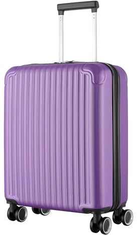 R.Leone Ryanair 55x40x20 cm Valigia Trolley Bagaglio a mano 4 Ruote in ABS Autonomo 999 (Viola, Valigia 55x40x20 cm)