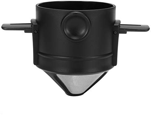 Cafetera de un Vertido, Plástico ABS, Acero Inoxidable, Cafetera para Verter, Portátil, Reutilizable, de Acero Inoxidable, Soporte para Colador de café, Accesorio para Cafetera,