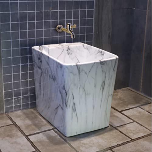 Marmo Marmi Piscina Balcone Quadrato Lavastoviglie in Ceramica Secchio Lavapavimenti per Piscina Automatico Controllato da Scrivania Lavandino in Porcellana