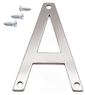 NanTun 2-Inch Modern Stainless Steel House Numbers with Screws - Letter A