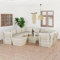THOYTOUI 10-TLG. Garten-Sofagarnitur, Lounge möbel Outdoor Gartenlounge Set Biergartengarnitur Garten möbel Geeignet für Balkon Terrasse Garten Veranda aus Paletten mit Kissen Fichtenholz