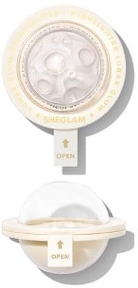 SHEGLAM Lunar Glow Multichrome Glitter Shimmer Highlighter Face Eye & Body Illuminator, Silky Creamy Formula-Vanilla Frost