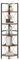 RELAX4LIFE Libreria Angolare 5 Ripiani, Scaffale Angolare Alto con Struttura in Metallo, Staffe a Forma di X, Scaffale per Piante, Mobile per Soggiorno, Ufficio (Marrone)