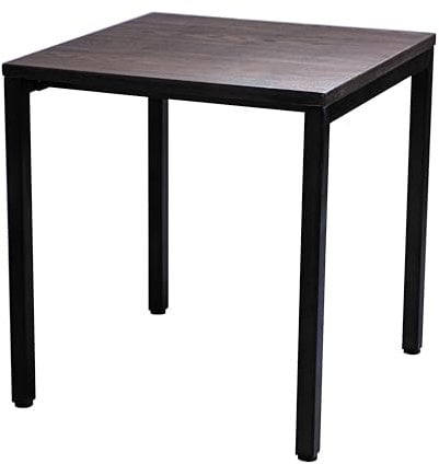 METRO Professional Table de Restaurant Panam, Brun Noyer, 70 x 70 x 75 cm, Cadre en Acier, Plateau MDF