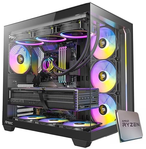 EMCA4 Computer Gaming PC Assemblato Ryzen 7 9700X - RX 9070 XT 16GB - SSD M.2 1TB nvme Gen4 - Ram 32GB DDR5 6000mhz EXPO - RGB - Windows 11 - B850 WIFI - Dissipatore a Liquido 360mm