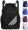 Veftsvy Turnbeutel mit Kordelzug, Wasserdicht Sportbeutel mit Schuhfach, Sportrucksack Gym Bag mit Innentasche, Außentasche, Sporttasche für Herren Damen Jungen (Schwarz, Einheitsgröße)