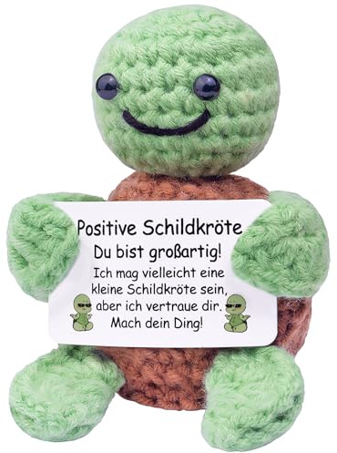 Mwmoeen Lustige Positive Schildkröte Geschenke, Hand Gestrickt Critters, Inspirierende Geschenke Für Familie Und Freunde Und Geburtstagsgeschenke, Emotionale Motivierende Schildkröte Dekorationen