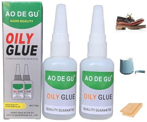 2pcs Superkleber,Hochfester Schweißkleber auf Ölbasis,Oily Glue,Leistungsstarker Universalkleber,Geeignet für Schnelle Reparaturen an Kunststoff, Glas, Holz, Metall Usw.