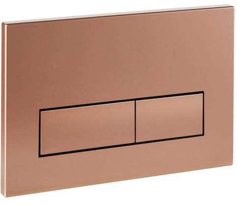 Empyreal Dual Flush Push Button Plate for Concealed WC Cistern, Compatible with Geberit Sigma 01/20/30/50 & UP300/UP320, Actuator Plate with Flush Rods & Frame, 245×164 mm (Bronze)