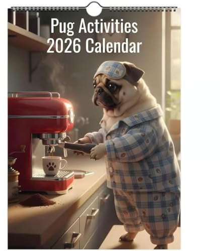 Mops-Kalender 2026 – tägliche Aktivitäten, lustiger Hundekalender, bezauberndes Geschenk für Mops-Liebhaber, Hundemütter und Hundeväter