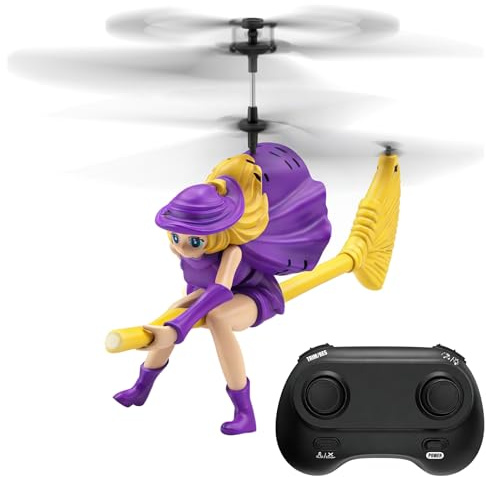OBEST Fernbedienung Hexe Hubschrauber, Fliegen Magie Junge Drohne, Mini-Flugzeug, Flugzeit 12 Minuten, Höhe halten, 3 Geschwindigkeiten, 2 Batterien, Geschenk für Jungen und Mädchen