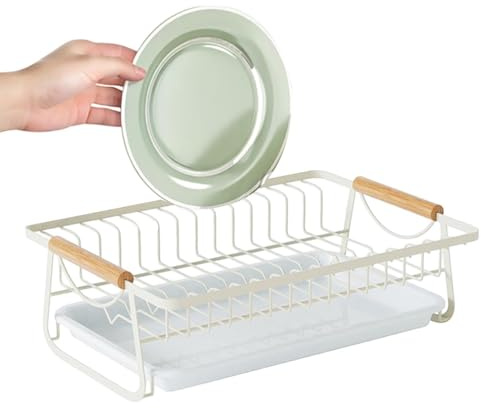 Escurridor de platos para la encimera de la cocina - Escurridor grande resistente a la corrosión - Organizador de encimeras de cocina, para fregadero de autocaravana, lavavajillas, baño, camping