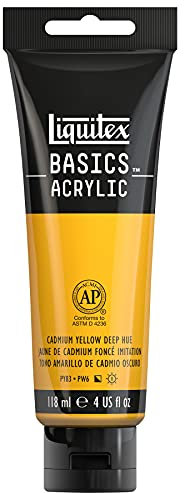 Liquitex Acrylique Basics Tube 118ml jaune cadmium foncé imitation