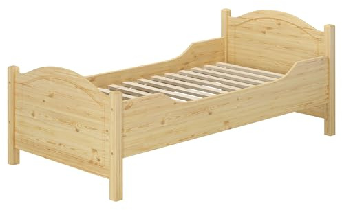 Erst-Holz®Seniorenbett Massivholzbett Kiefer mit Einlegeverstellbarkeit 90 x 200