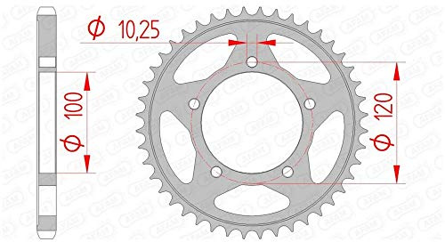 Stahl-Kettenrad AFAM 525-46Z (Schwarz)