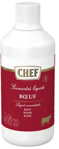 CHEF Concentré Liquide Bœuf - Aides Culinaires, Bouillons Et Assaisonnements - Bouteille De 1l