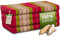 livasia Nachhaltige Klappmatratze aus Kapok - 200x80x8cm - Gästematratze, Faltbare Matratze für Van, ökologische Yogamatte, klappbares Gästebett, Liege für Garten und Balkon (Rot/Grün)