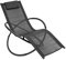 GardenKraft 19180 Louis Moon Chair Rocking Sun Lounger / Garden Chair with Pillow / Zero Gravity Effect / Steel Frame / Ultra-Durable Texteline Material / Black Colour