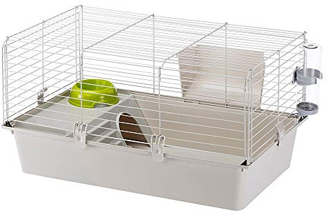 Ferplast Cavie Guinea Pig Cage & Rabbit Cage | Pet Cage Includes All Accessories to Get You Started & a 1-Year Warranty